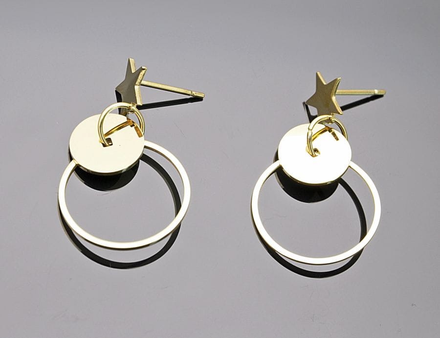 Kolczyki gwiazda pastylka