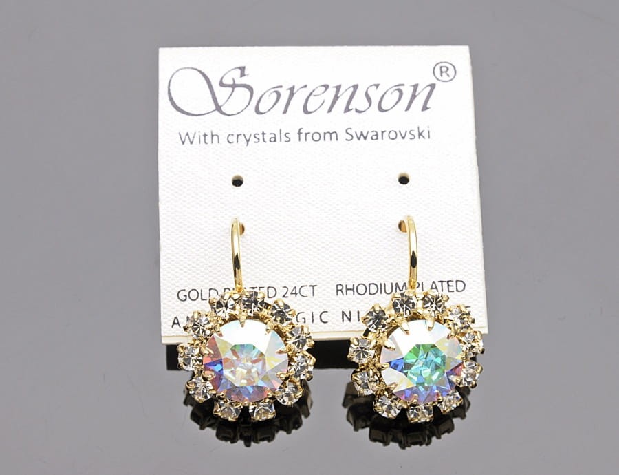 Kolczyki kryształ kwiat