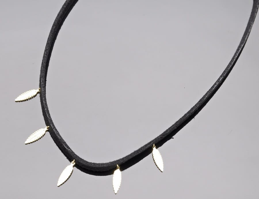 Naszyjnik choker listki