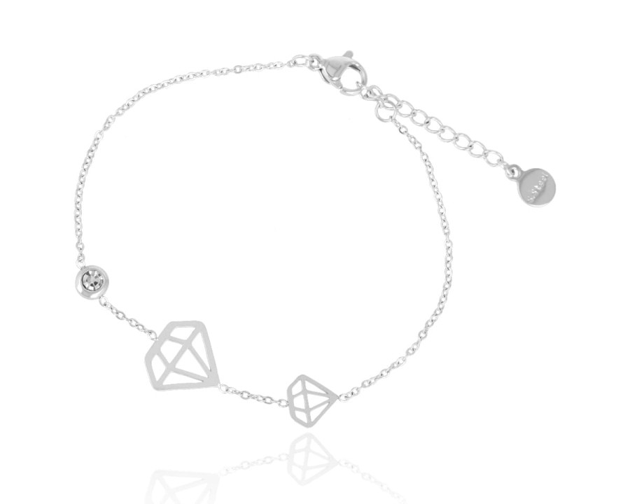 Bransoleta diamenty kryształ