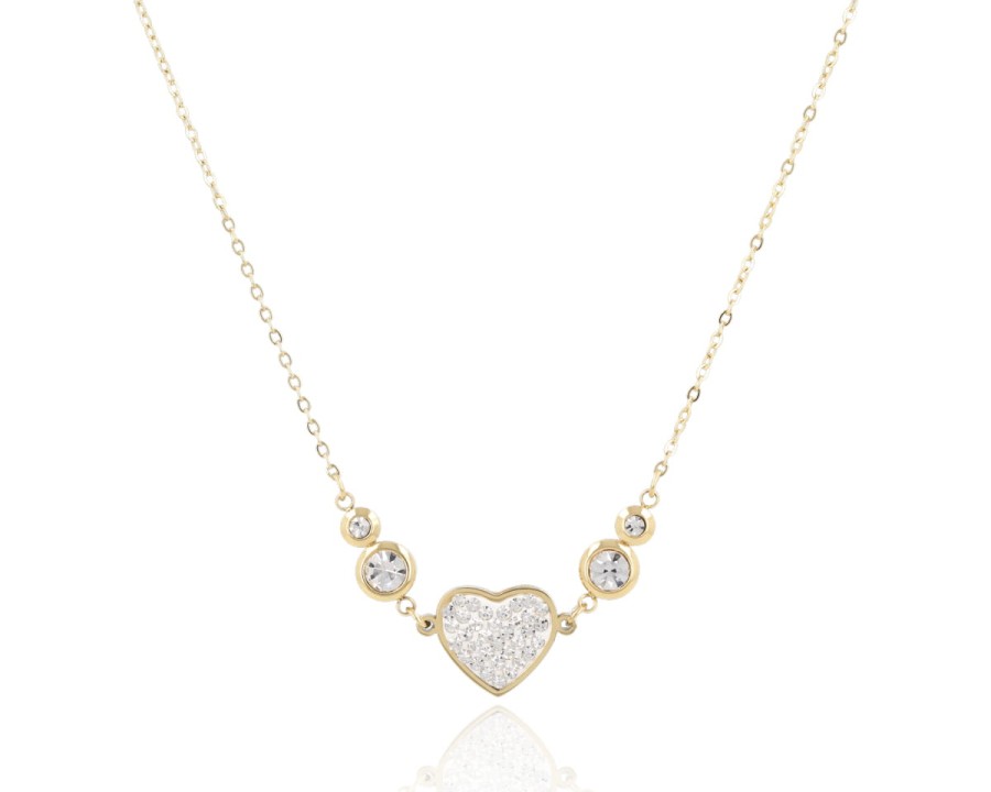 Naszyjnik serce z cyrkoniami