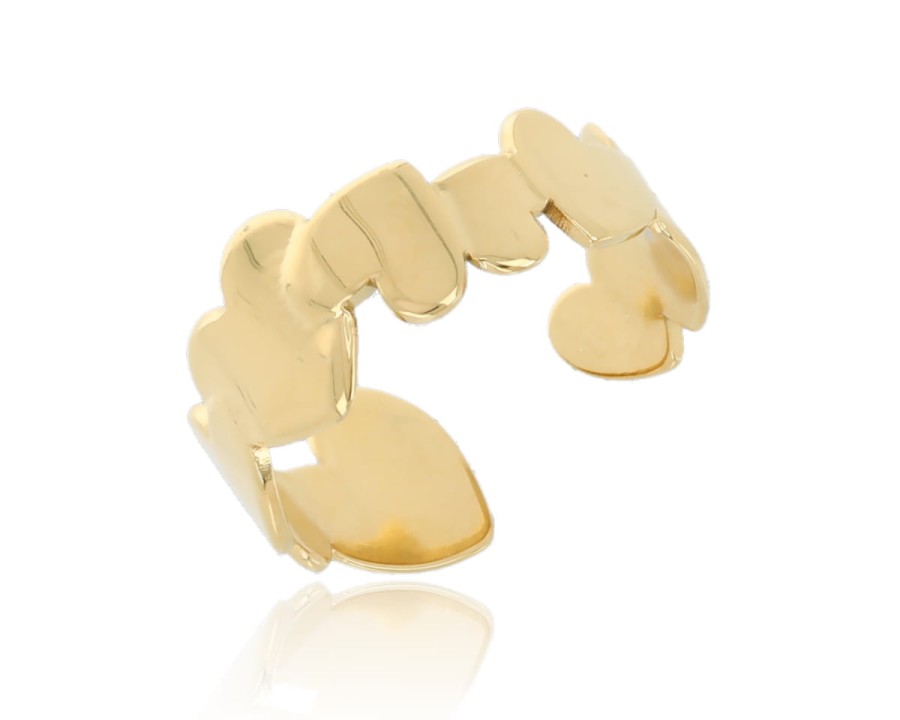 Pierścionek łączone serca