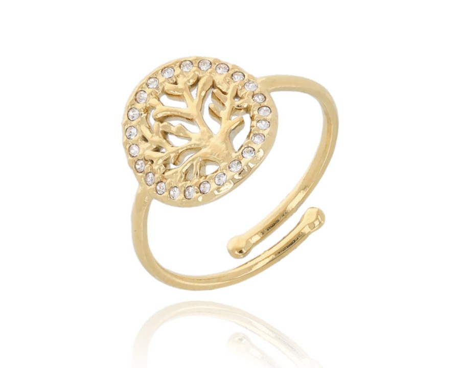 Pierścionek drzewko cyrkonie
