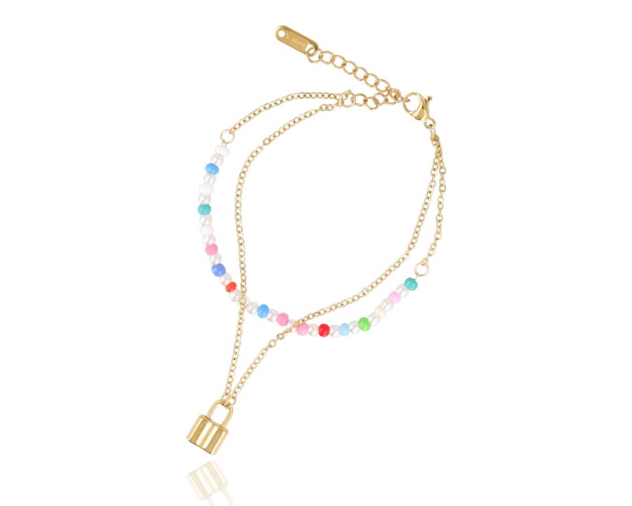 Bransoleta mix kolor kłódka