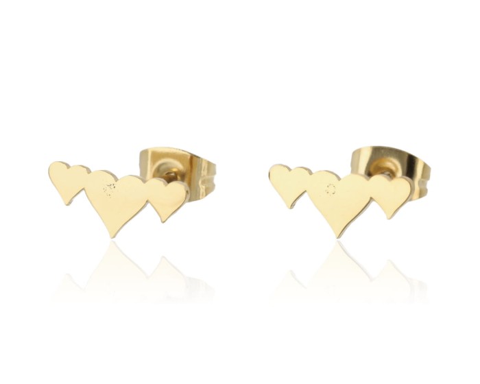 Kolczyki łączone serca