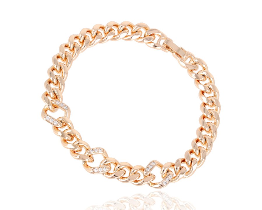 Bransoleta pancerka cyrkonie