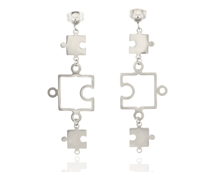 Kolczyki trzy puzzle