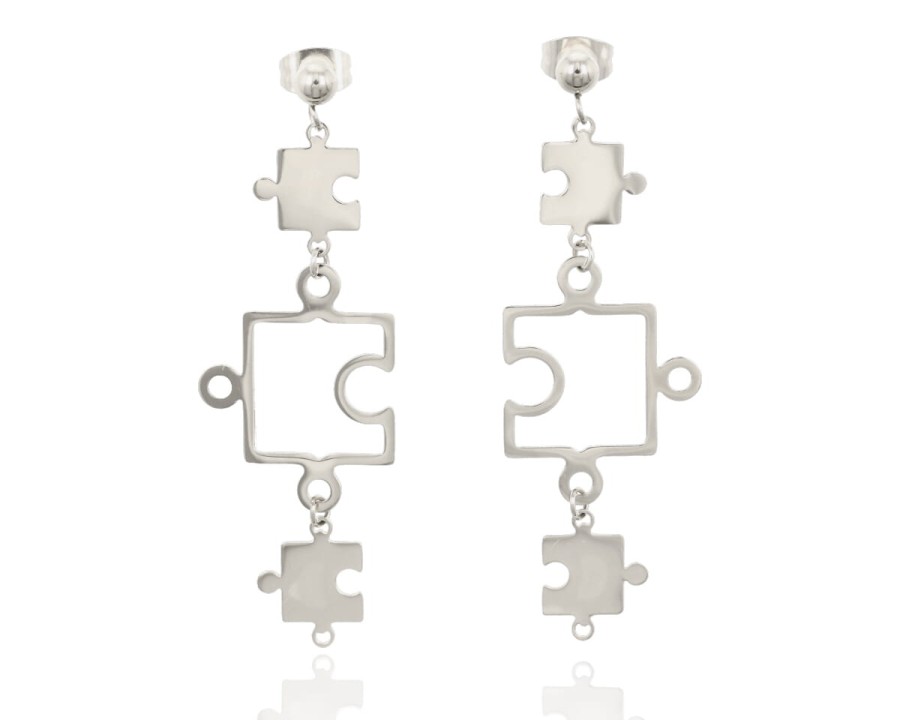 Kolczyki trzy puzzle
