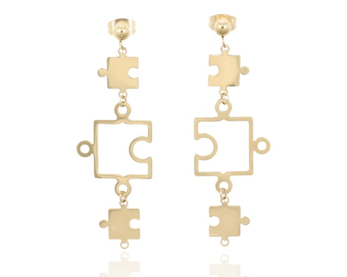Kolczyki trzy puzzle
