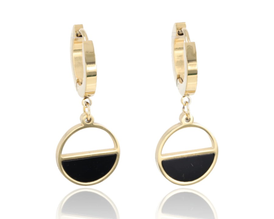 Kolczyki czarne połówki