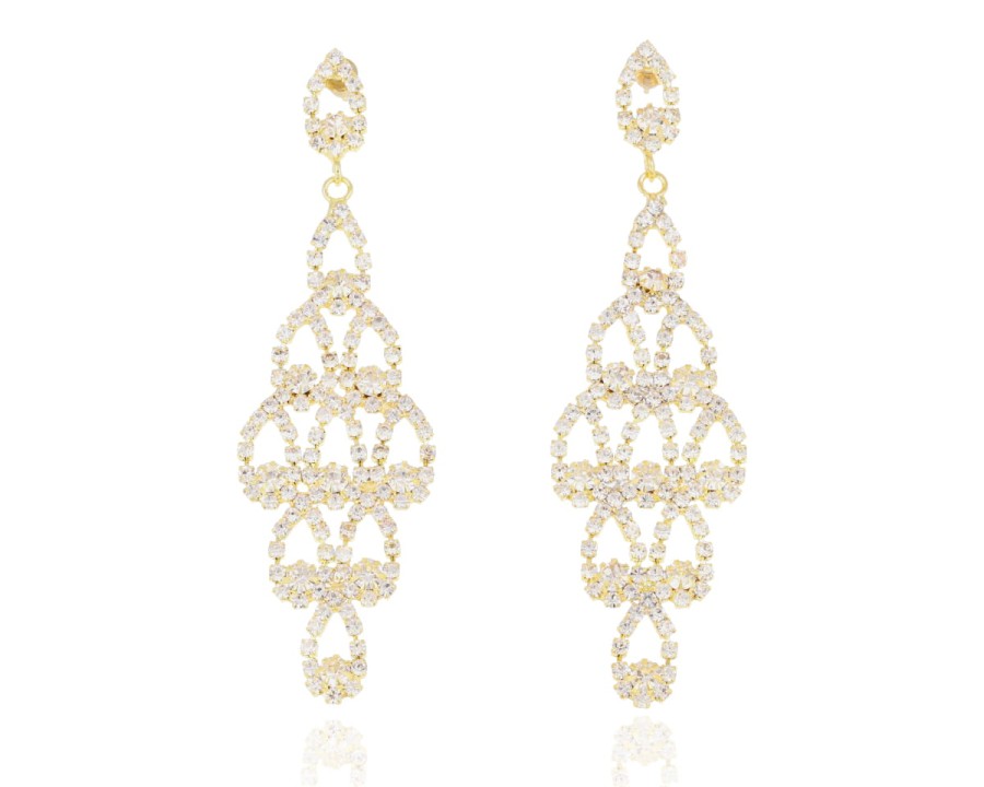 Kolczyki ażurowe romby