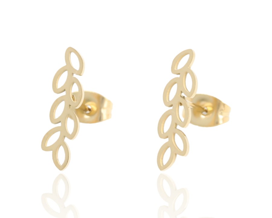 Kolczyki listki ażurowe