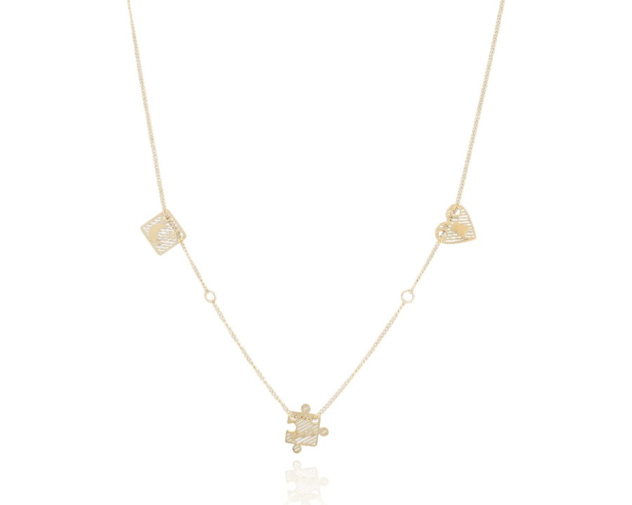 Naszyjnik elementy ażur