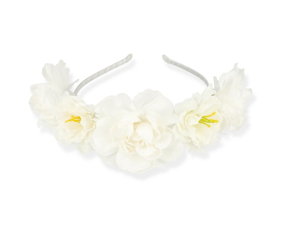 Opaska z białych kwiatów
