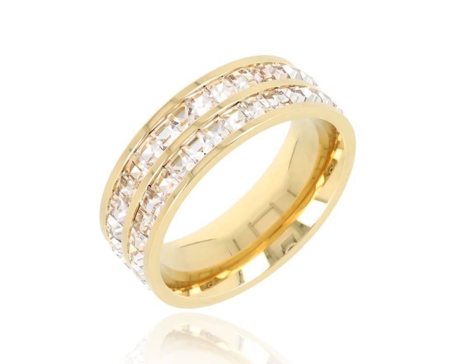 Obrączka kryształki