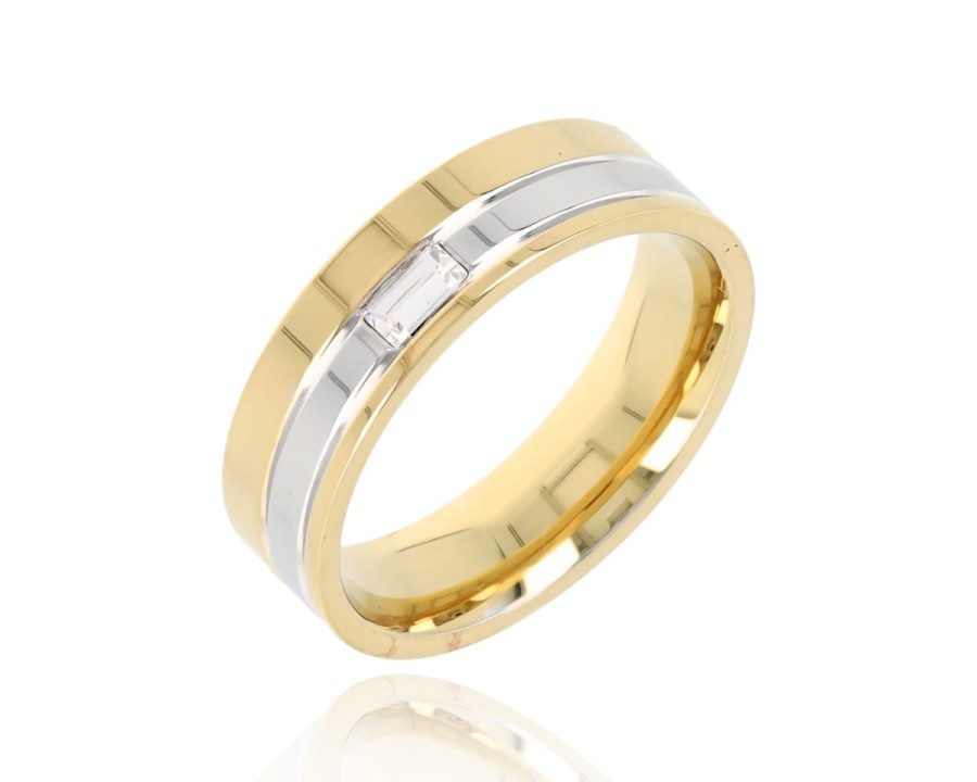 Obrączka z kryształkiem