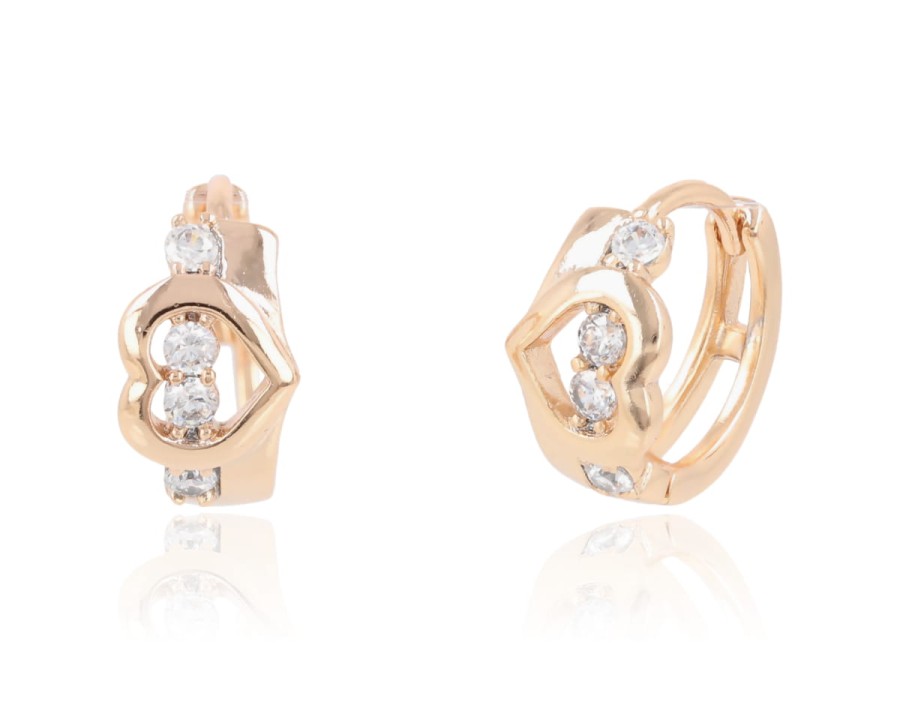 Kolczyki koła z sercami