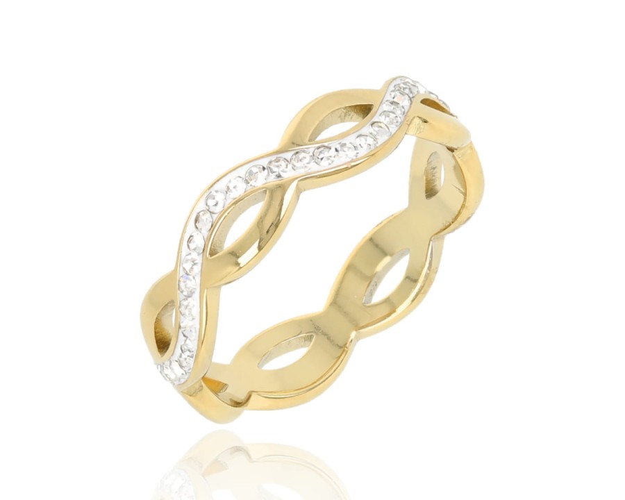 Pierścionek warkocz 