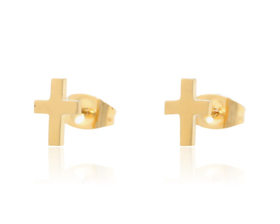 Kolczyki krzyżyki 8 mm