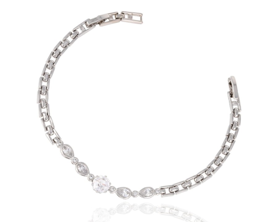 Bransoleta oczka srebro