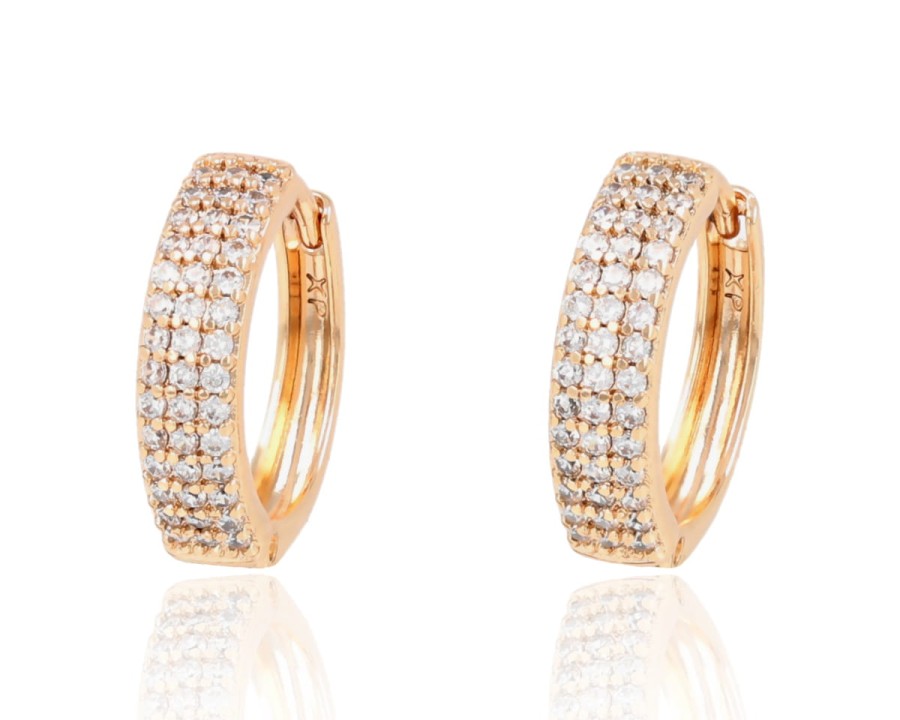 Kolczyki kółka z kryształkami