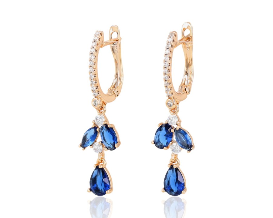 Kolczyki szafirowe łezki