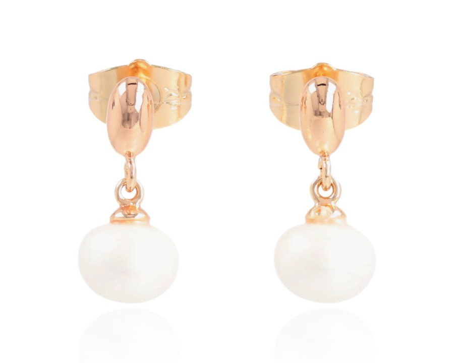Kolczyki wiszące perły