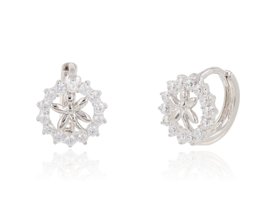 Kolczyki ważki w kole