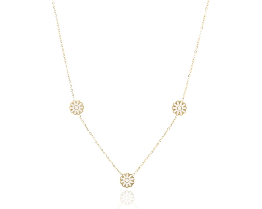 Naszyjnik elementy białe 