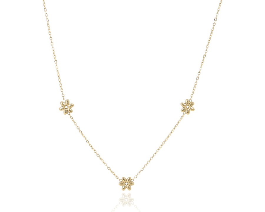 Naszyjnik trzy kwiatki