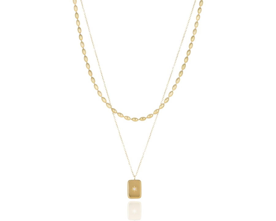 Naszyjnik podwójny fasolki