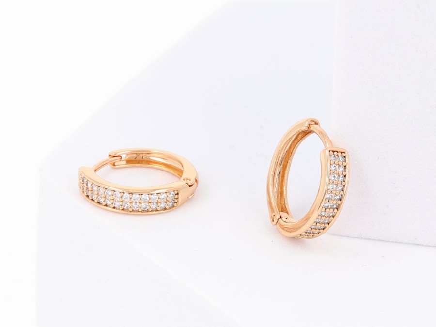 Kolczyki koła kryształki