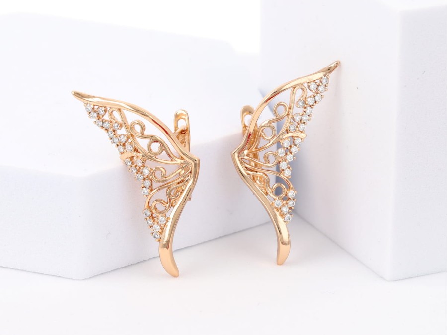 Kolczyki skrzydła motyla