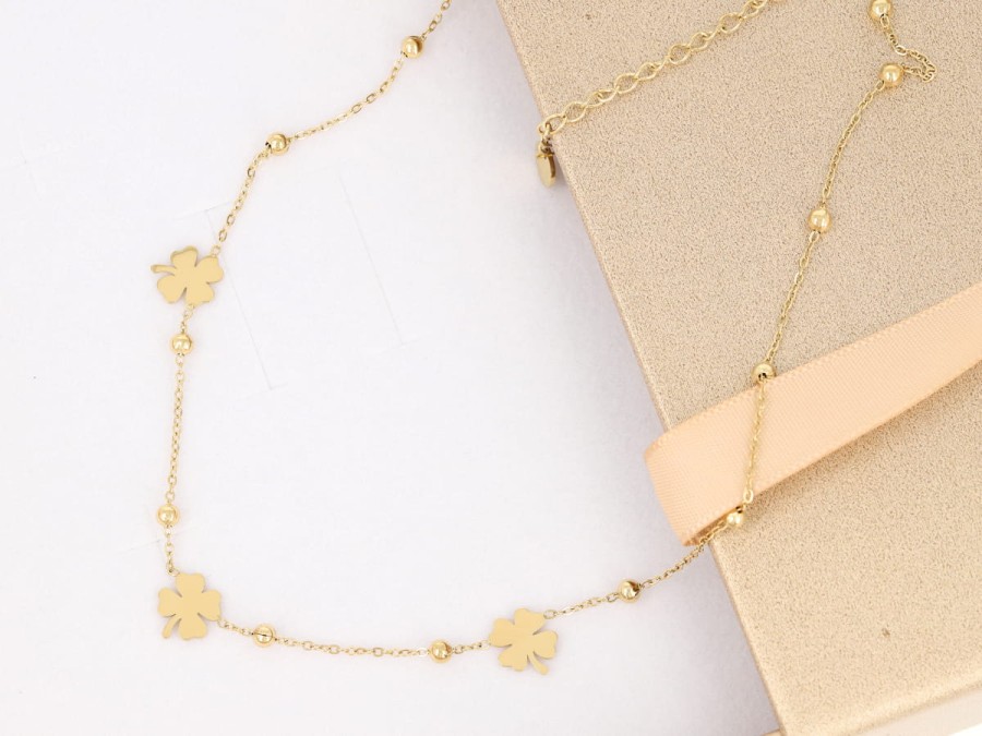 Naszyjnik kulki koniczynki