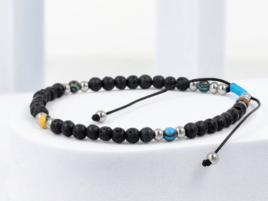 Bransoleta męska LAWA WULKANICZNA