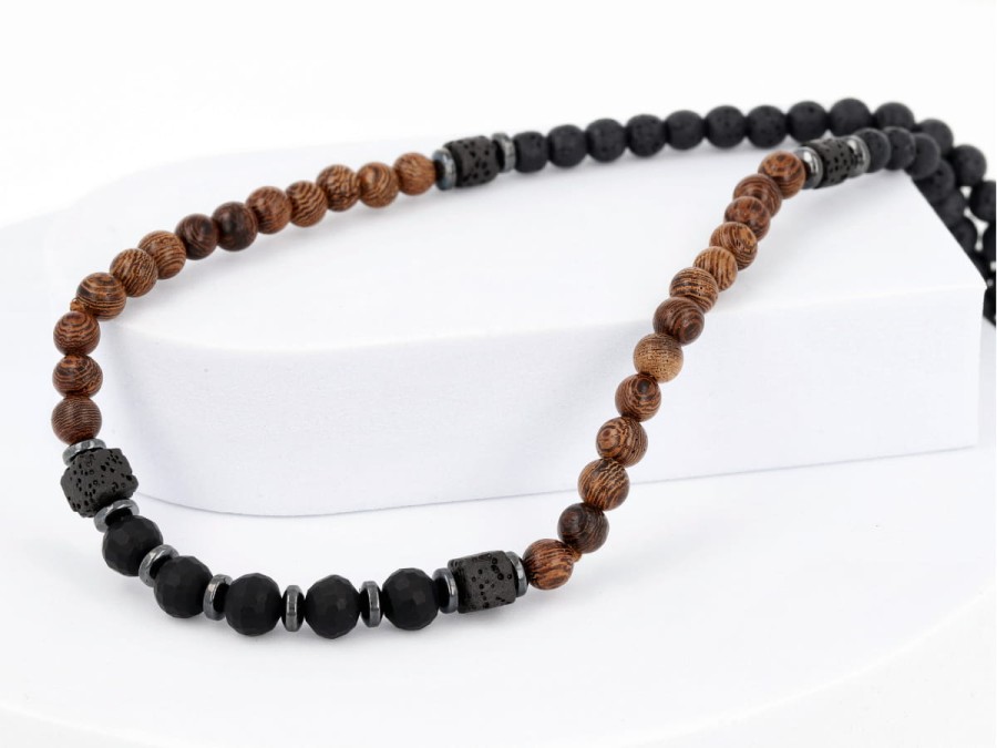 Naszyjnik męski LAWA WULKANICZNA