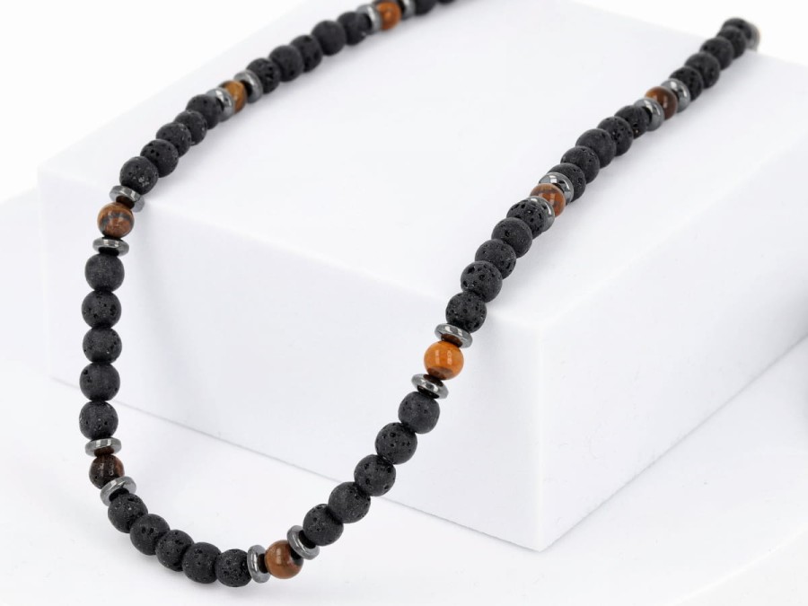 Naszyjnik męski TYGRYSIE OKO