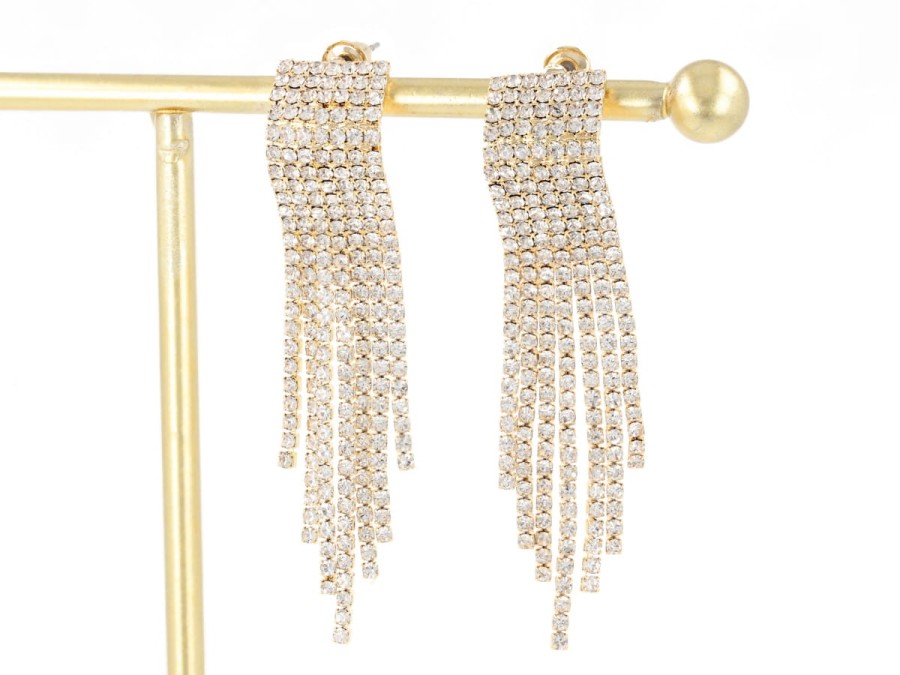 Kolczyki kryształki wygięte