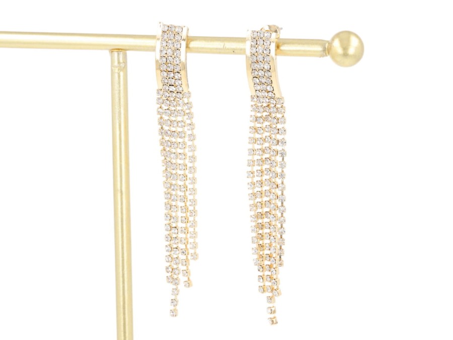 Kolczyki kryształki proste