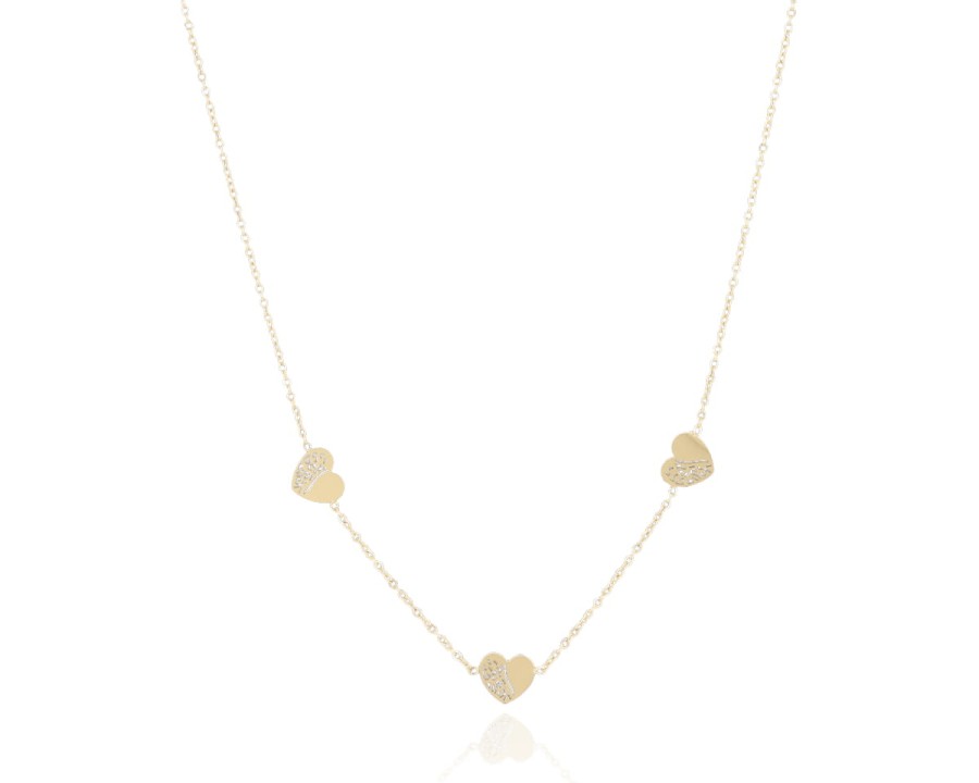 Naszyjnik serca ażur 