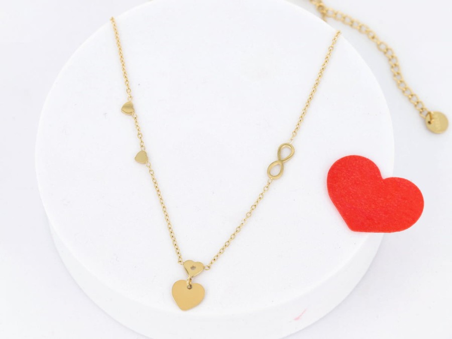 Naszyjnik infinity serca