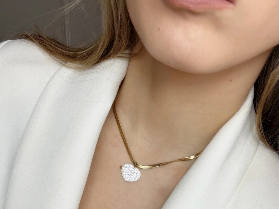 Naszyjnik żmijka serce