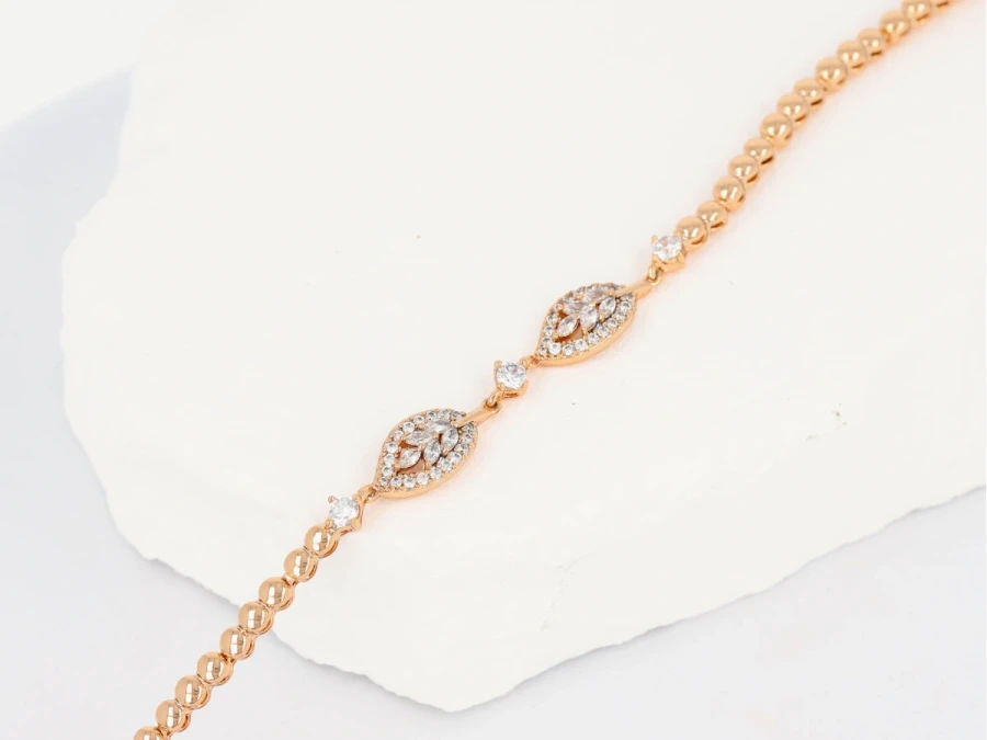 Bransoleta łezki listki