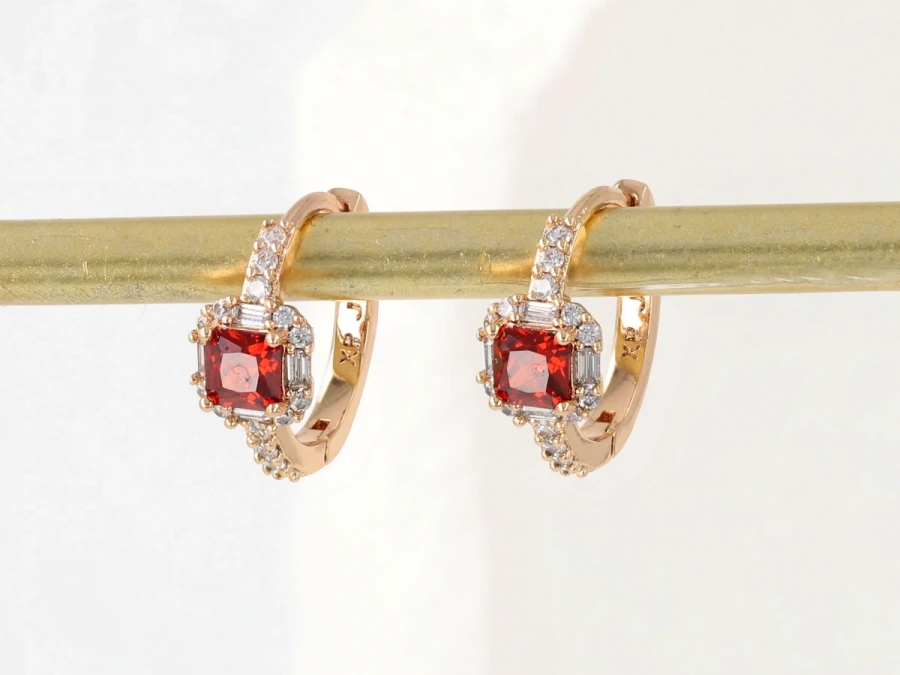 Kolczyki czerwone oczko