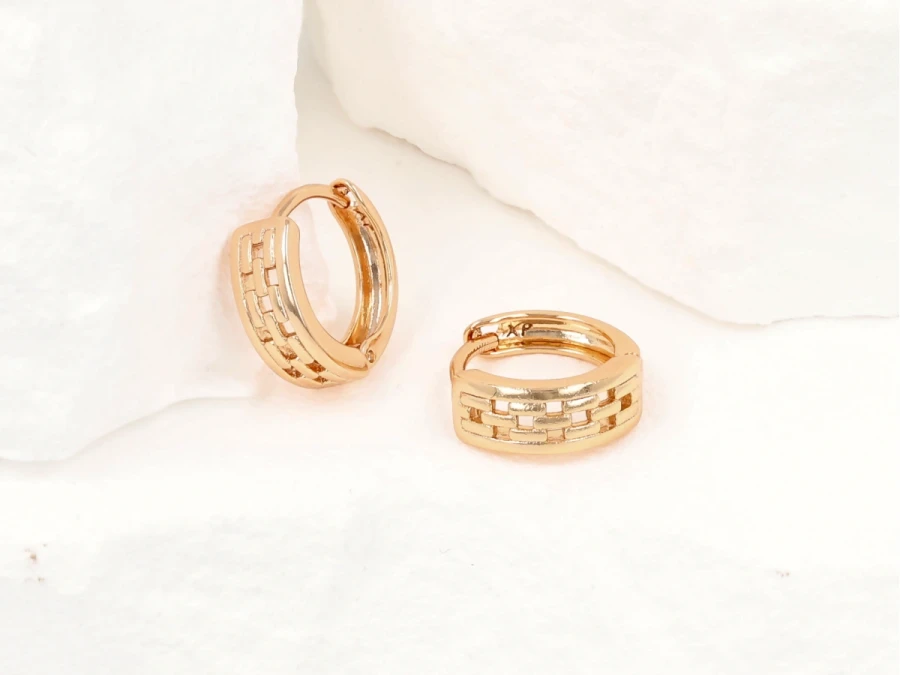 Kolczyki kółka ażurowe