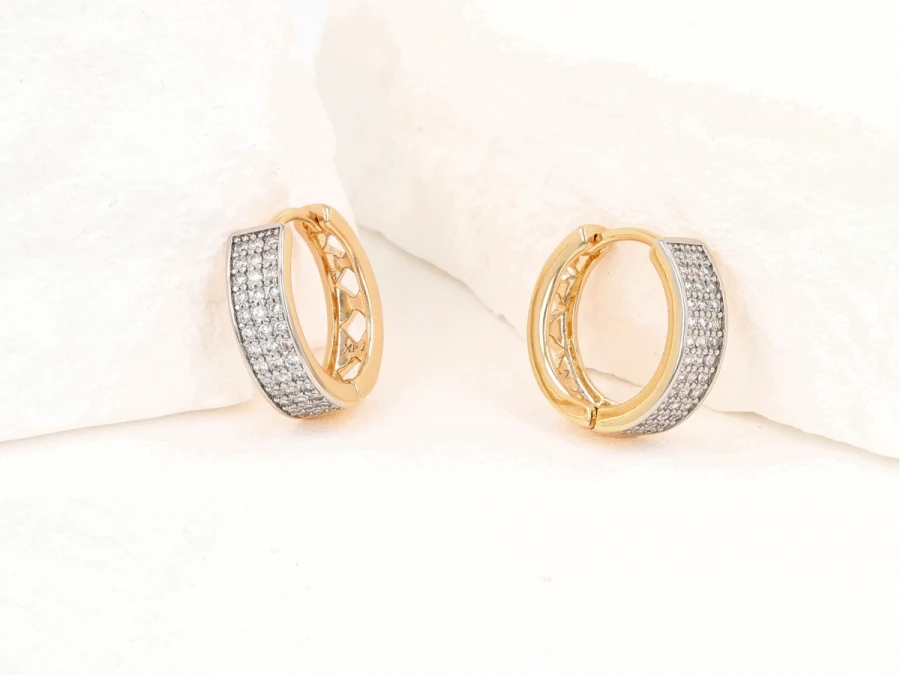 Kolczyki kółka kryształki