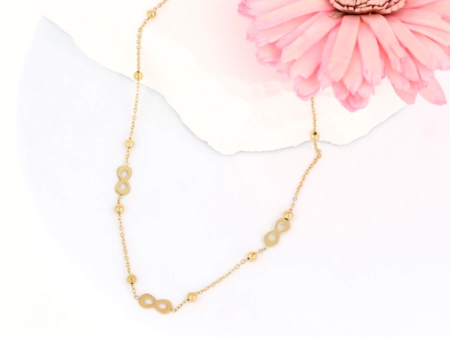 Naszyjnik infinity kulki