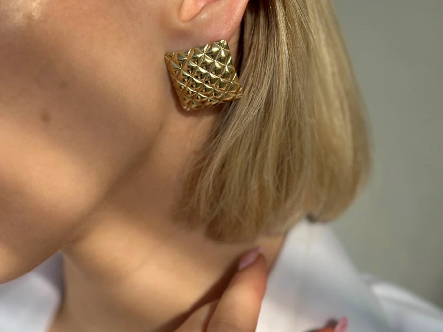 Kolczyki duże kwadraty