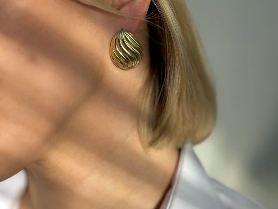 Kolczyki łezka fala