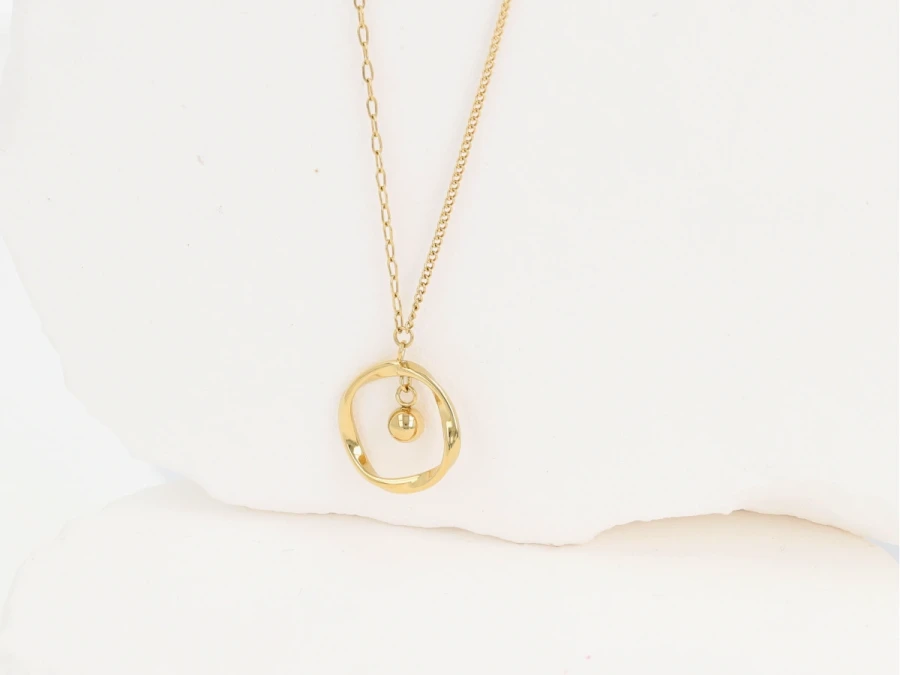 Naszyjnik ring kuleczka